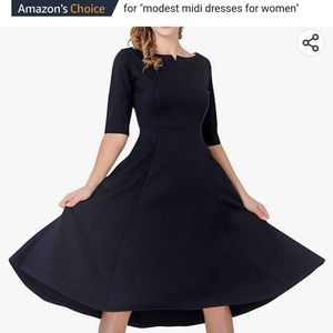 MaryCraft Black Midi-dress